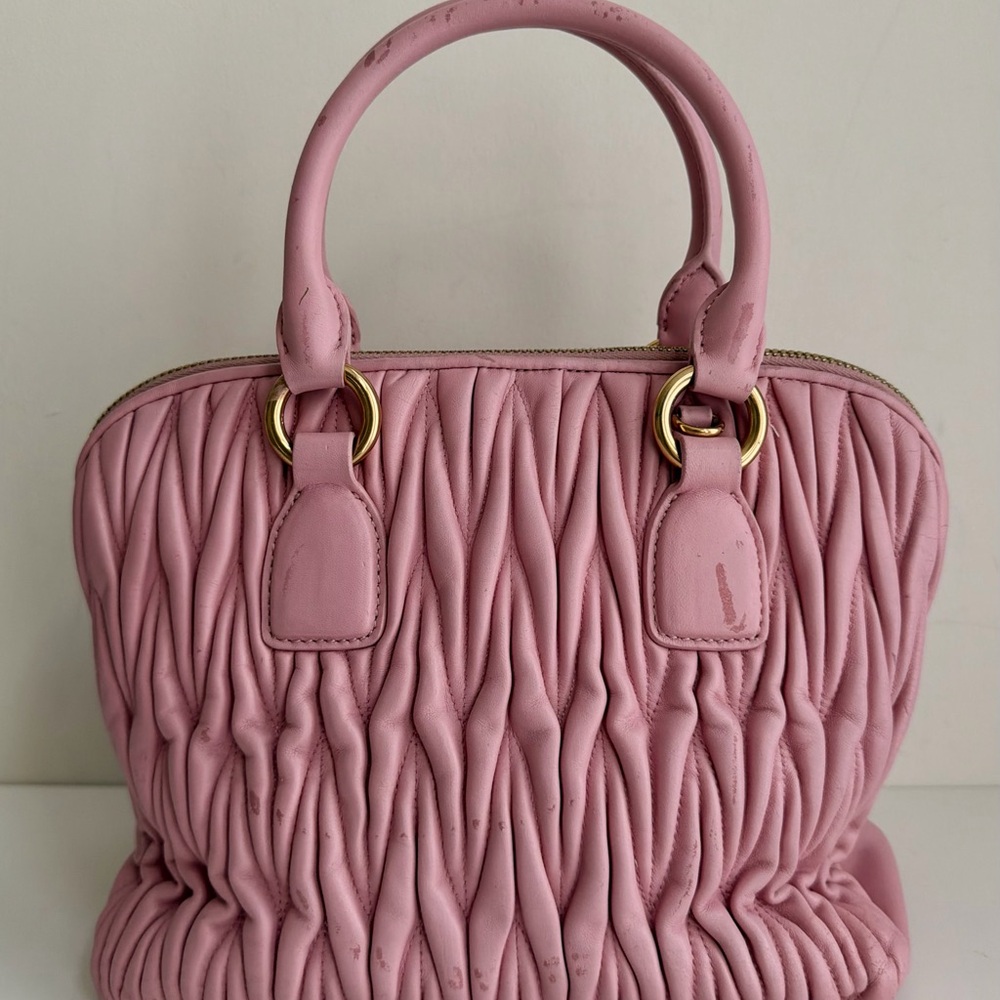 Authentic Miu Miu Matelasse Two-way Satchel Crossbody Handbag - Picture 5 of 16